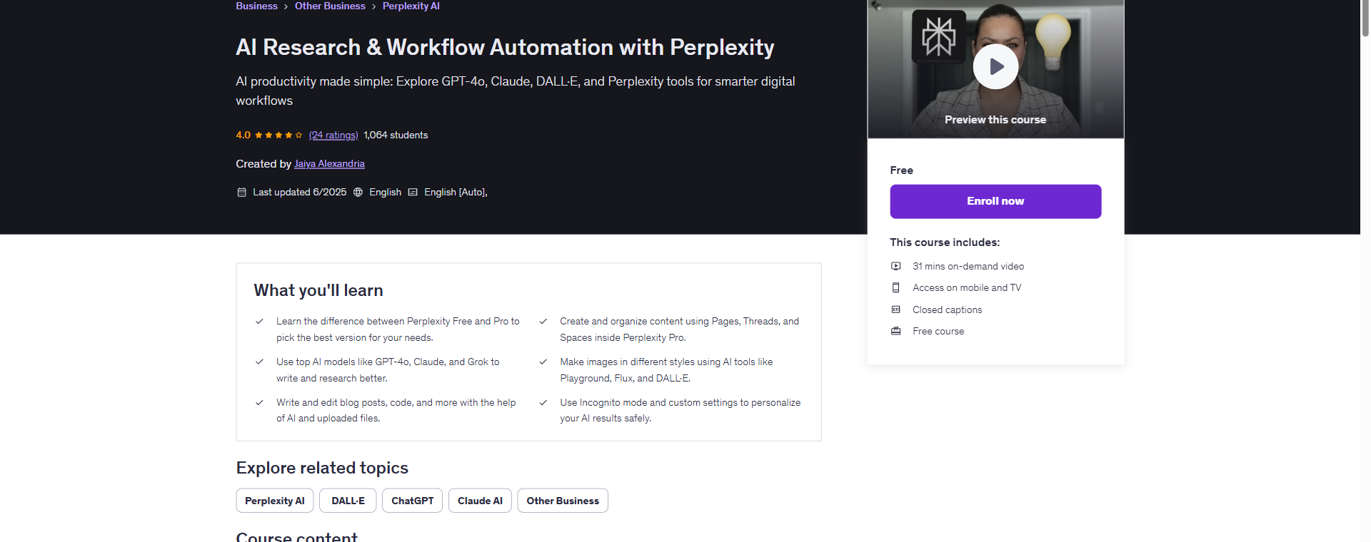 AI Research & Workflow Automation with Perplexity