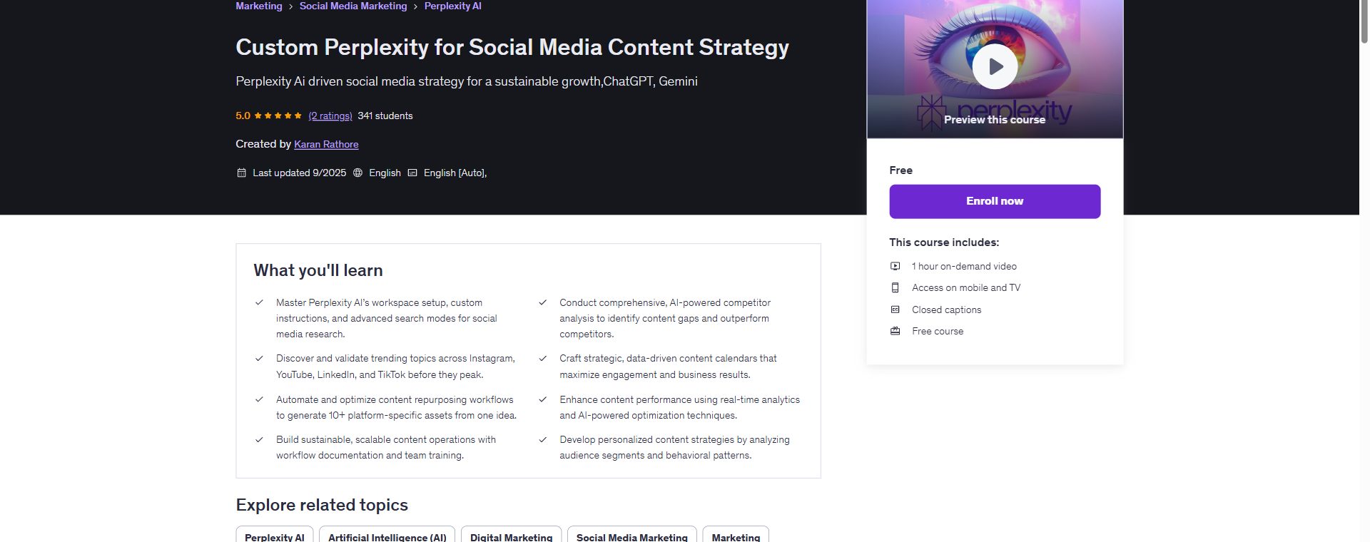 Custom Perplexity for Social Media Content Strategy