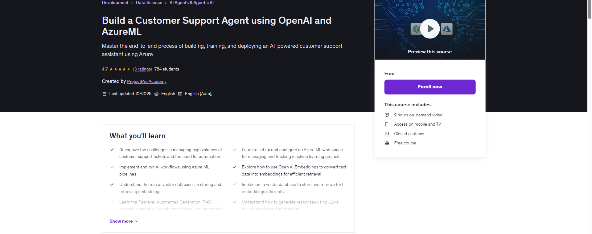 Build a Customer Support Agent using OpenAI and AzureML