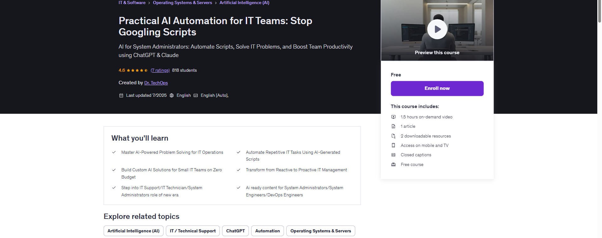 Practical AI Automation for IT Teams: Stop Googling Scripts