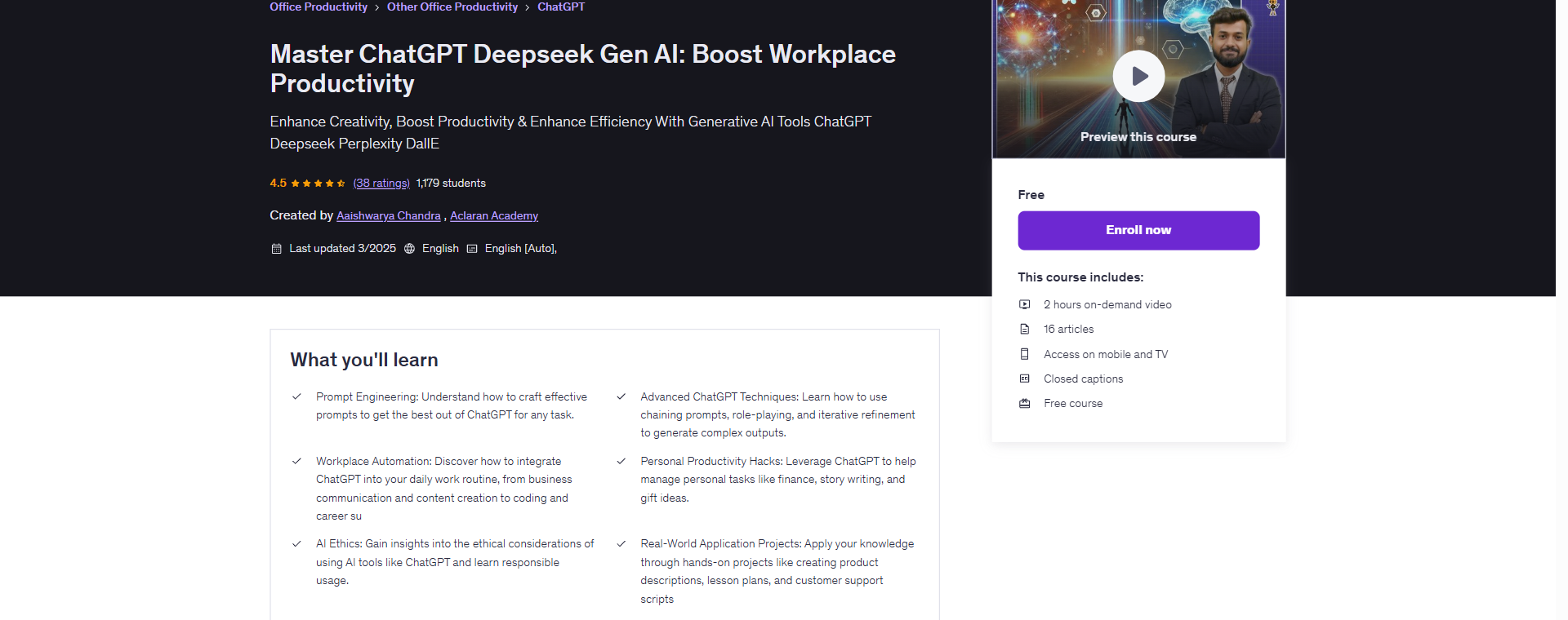 Master ChatGPT Deepseek Gen AI: Boost Workplace Productivity