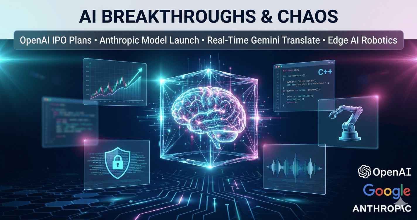 AI Innovation Surge: OpenAI IPO Plans and New Model Launches