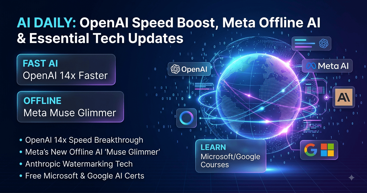 Latest AI Updates: Faster Models, New Tools & Free Learning
