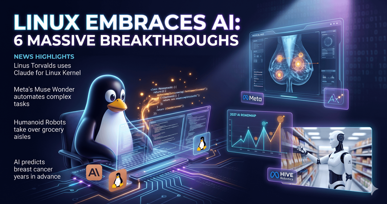 AI Growth: Linux Coding, Health Tech, and Robotics