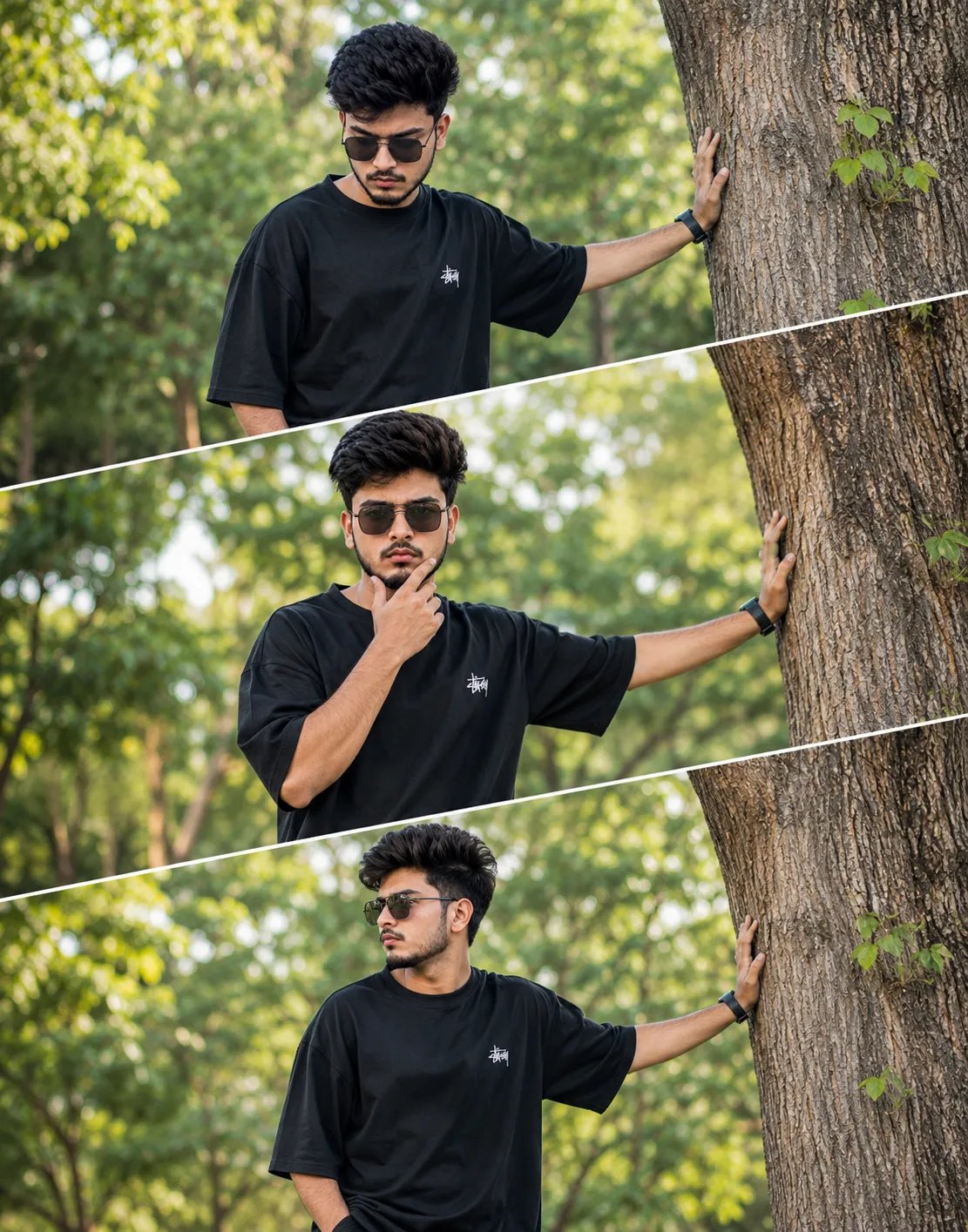 Stylish Indian Boy Park Photo