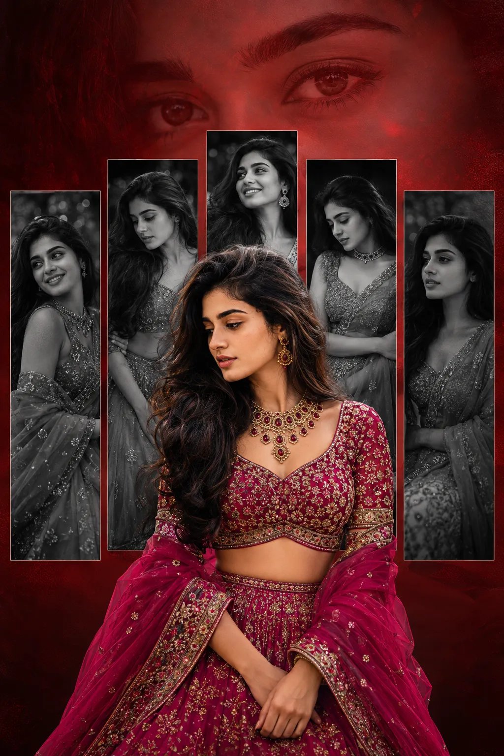 South Indian Woman Collage