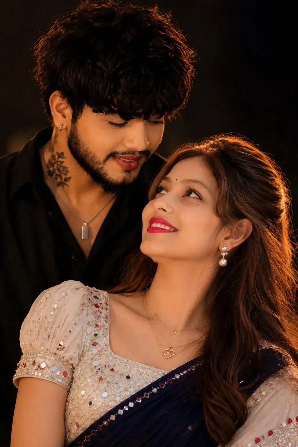 Intimate Couple Portrait Close-up