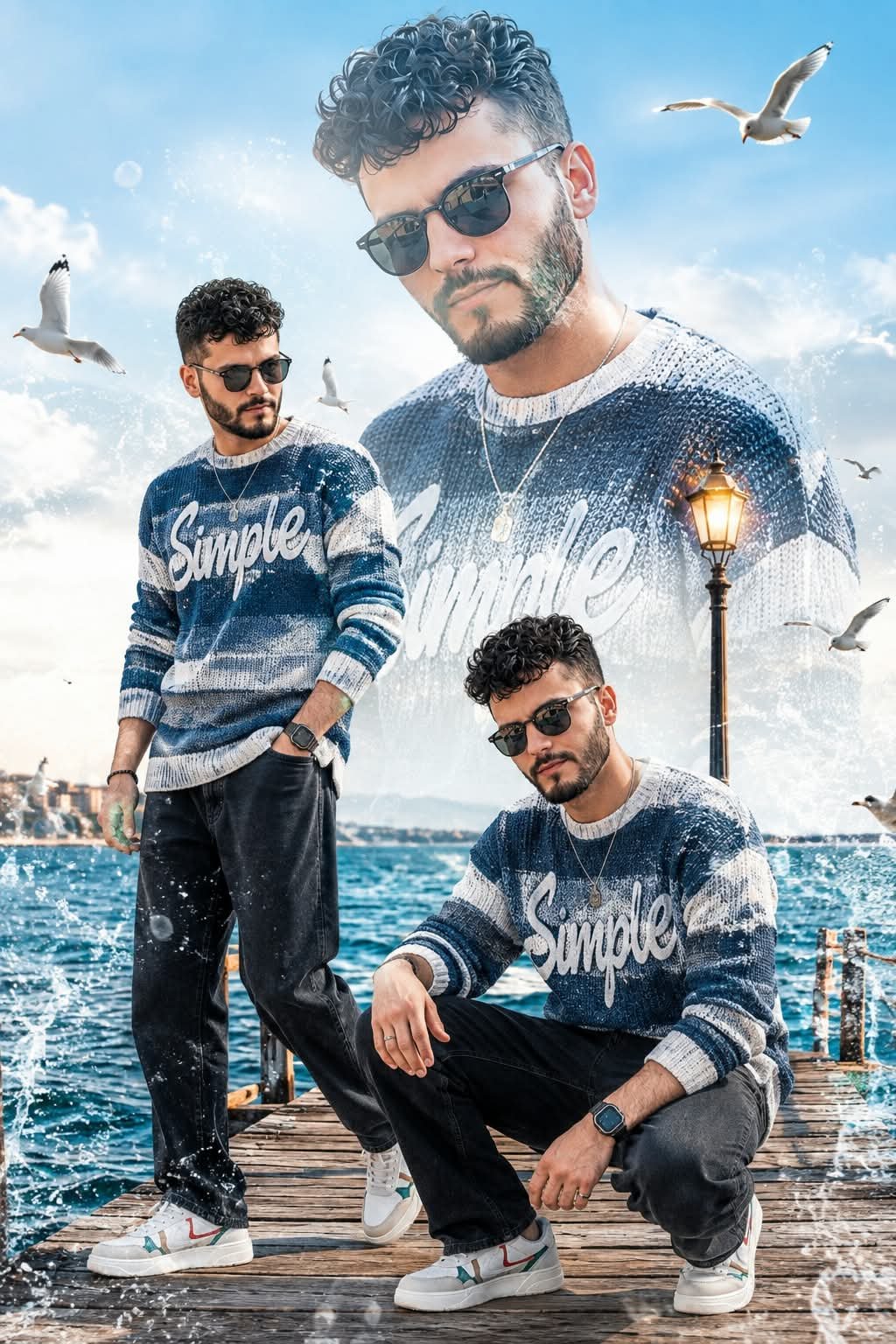 Man Double Exposure Photo