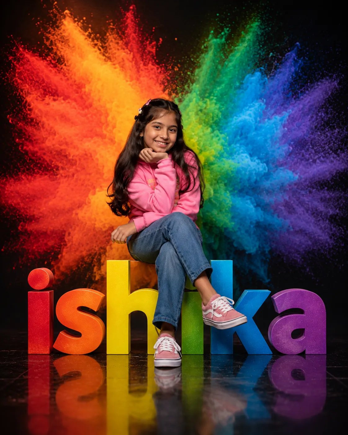 Girl with Rainbow Powder preview