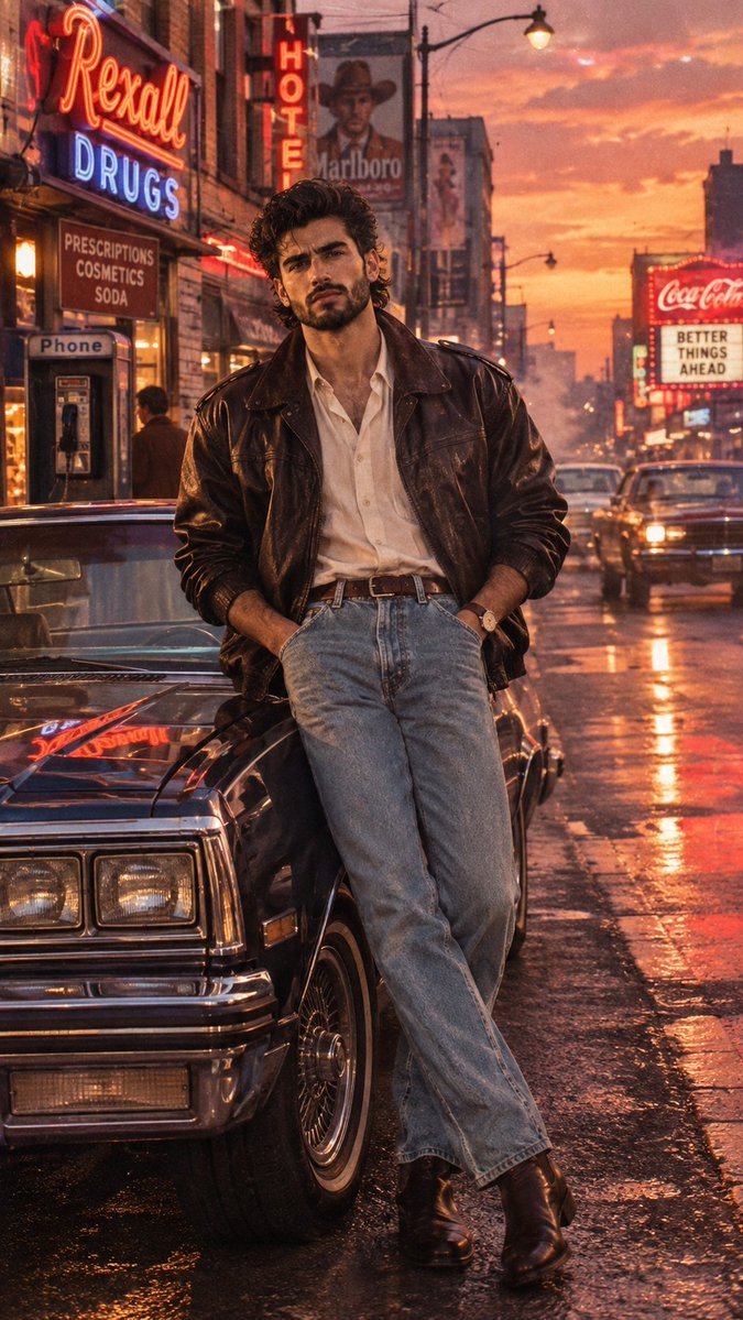 1980s Man Cinematic Photo
