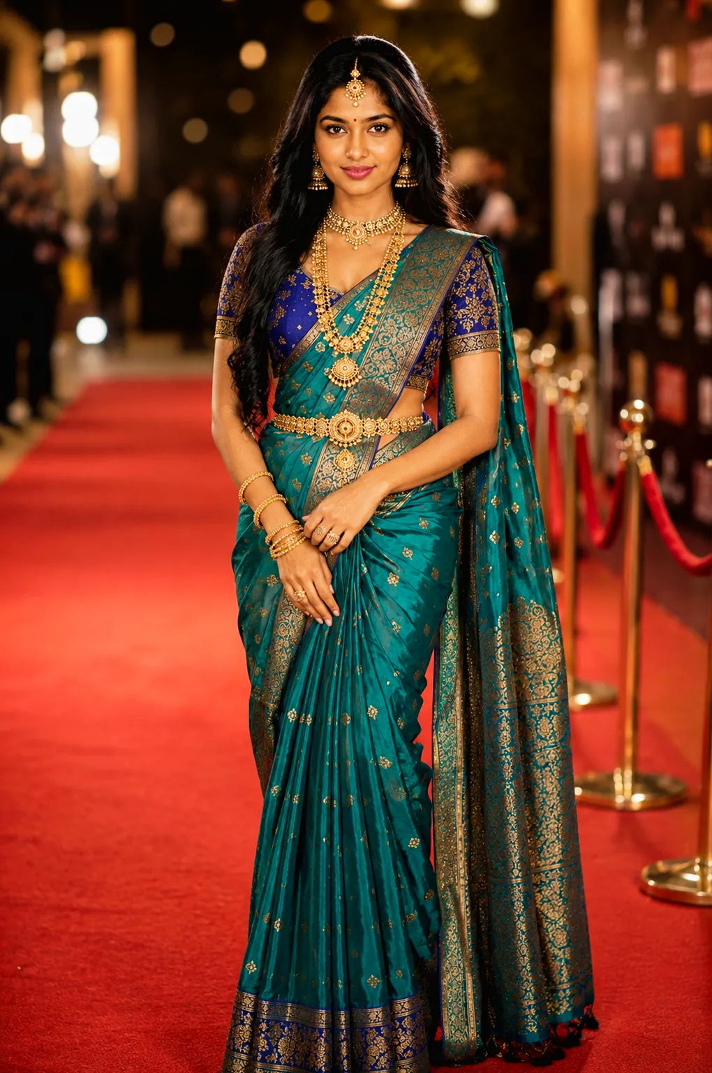 South Asian woman in saree preview