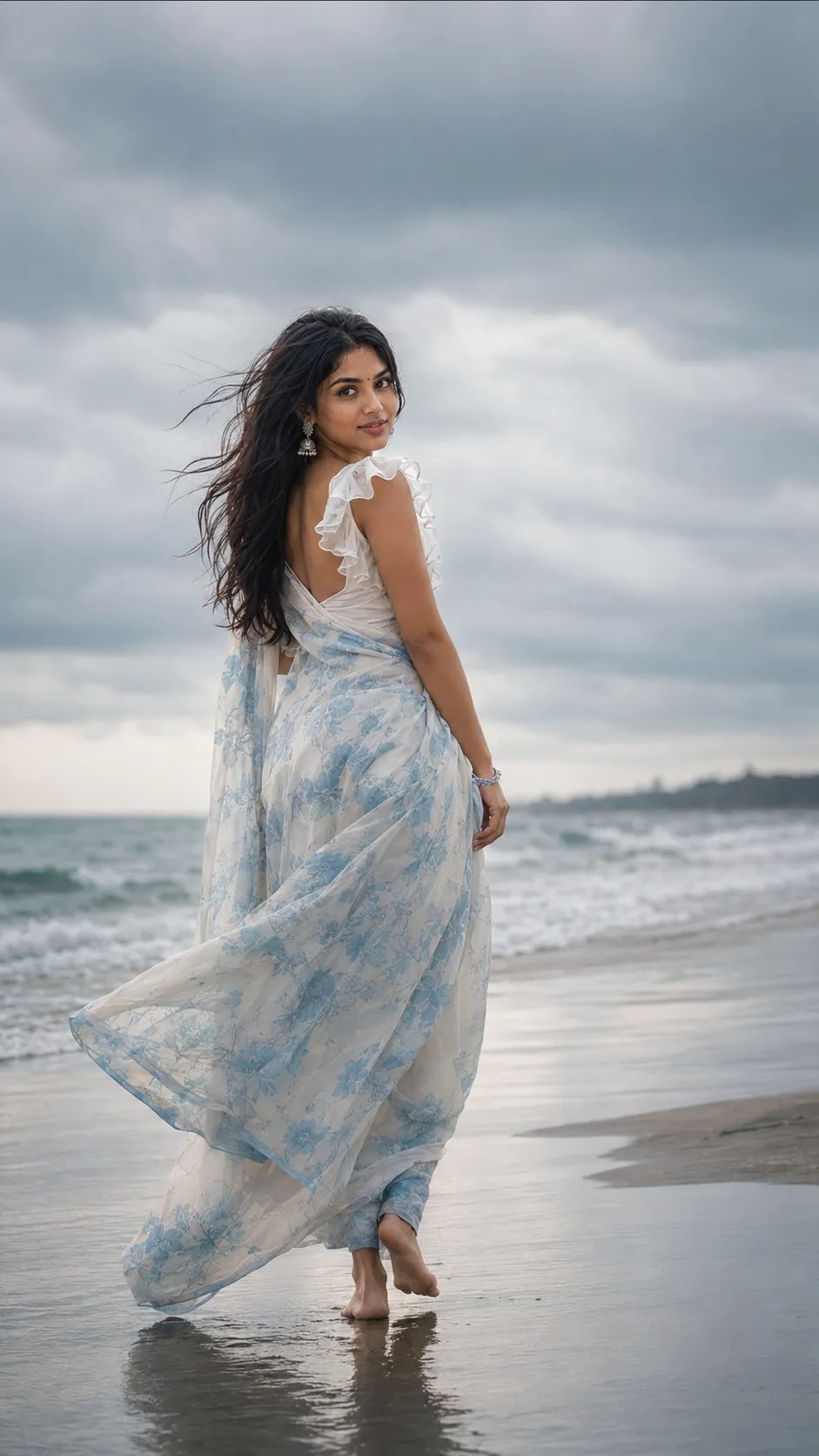 Woman on Cloudy Shoreline preview