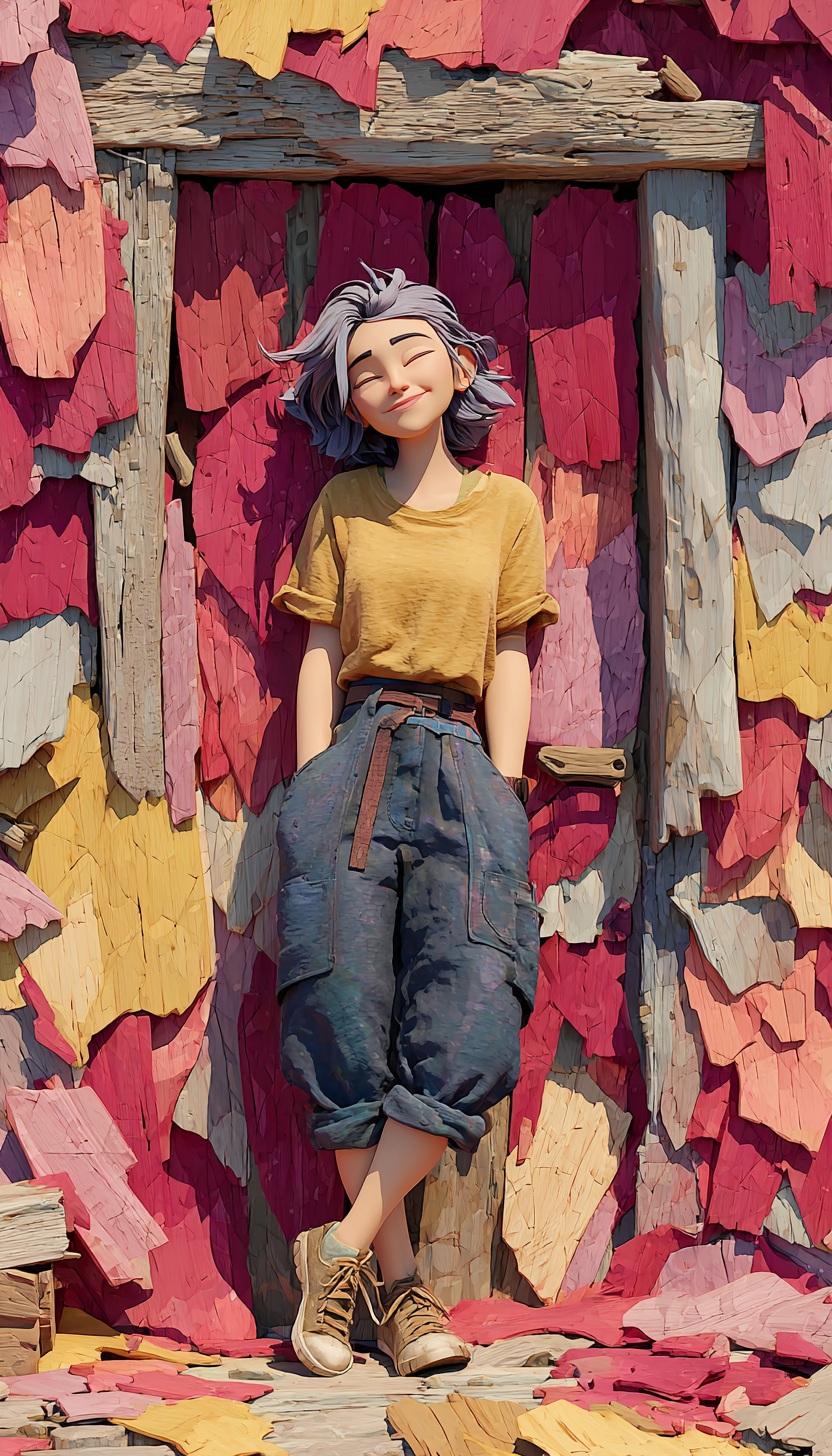 Pixar Girl Against Peeling Paint preview