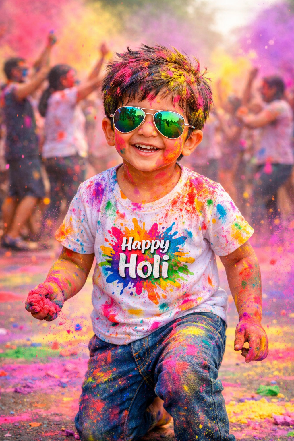 Indian Boy Celebrating Holi preview