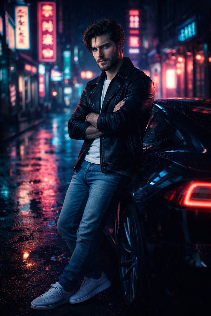 Moody Night Car Portrait preview