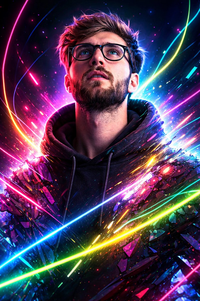 Euphoric Neon Digital Portrait preview