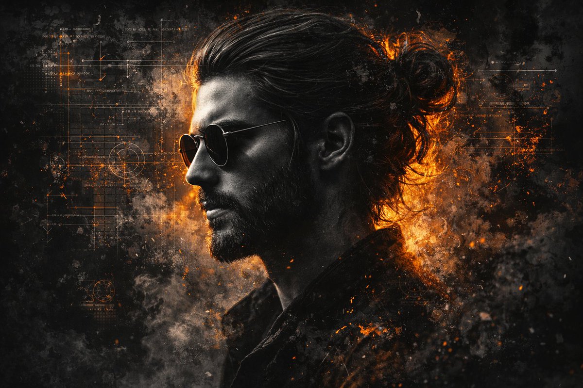 Rugged Cyberpunk Man Portrait preview