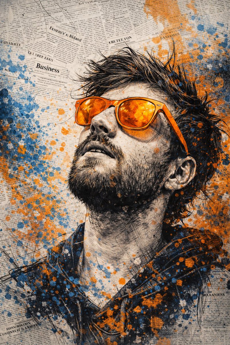 Trash Polka Orange Sketch