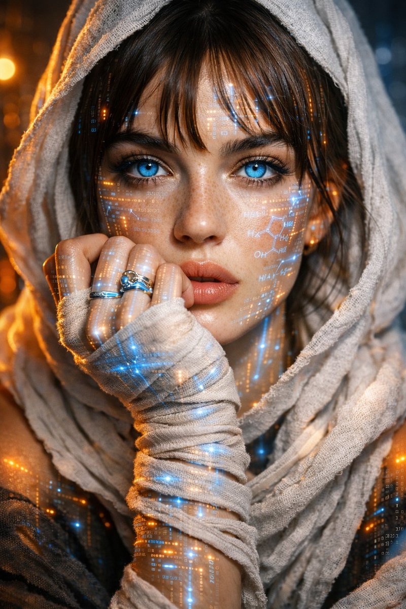 Cyber-Mystic Desert Portrait preview