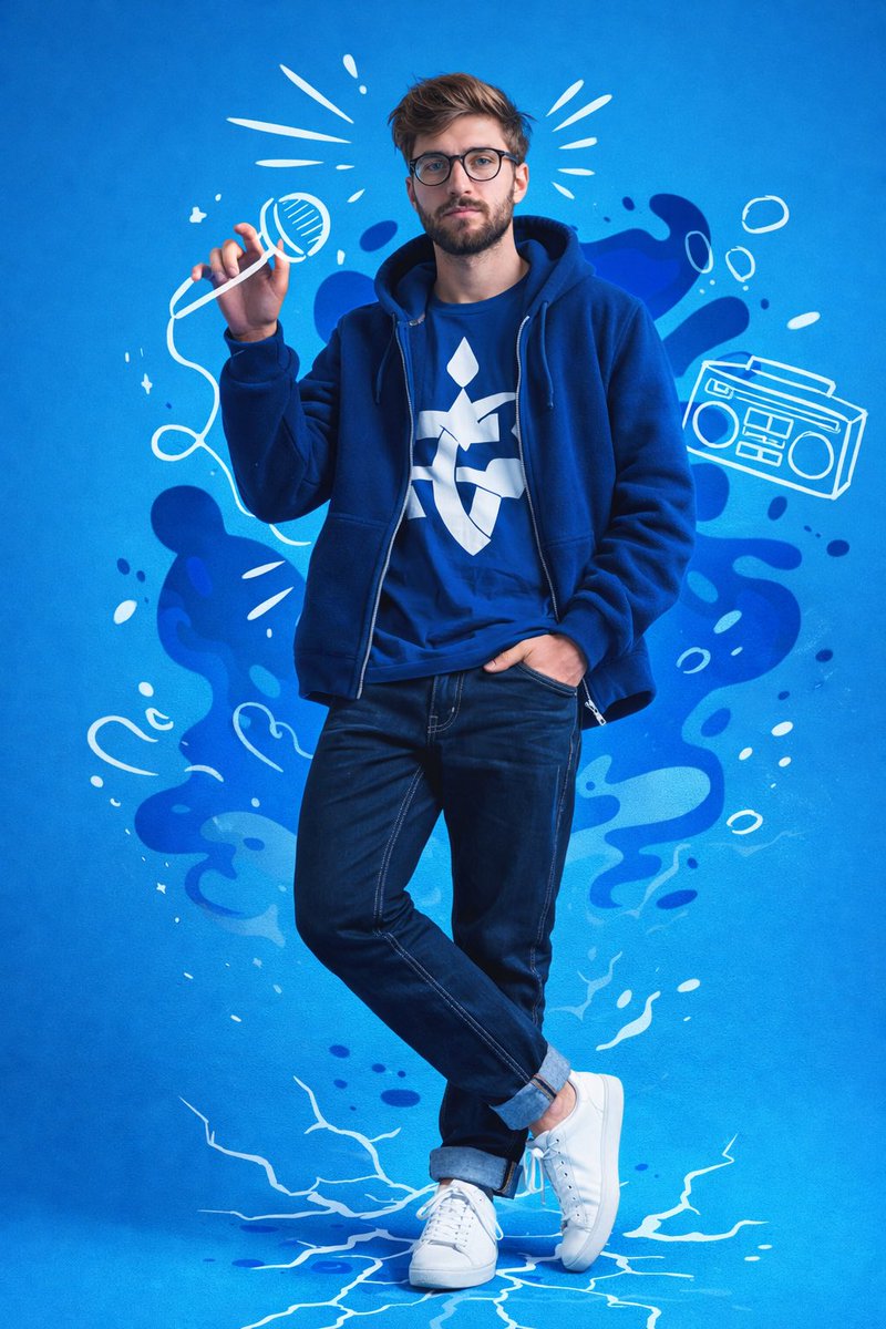 Blue Street Art Portrait preview