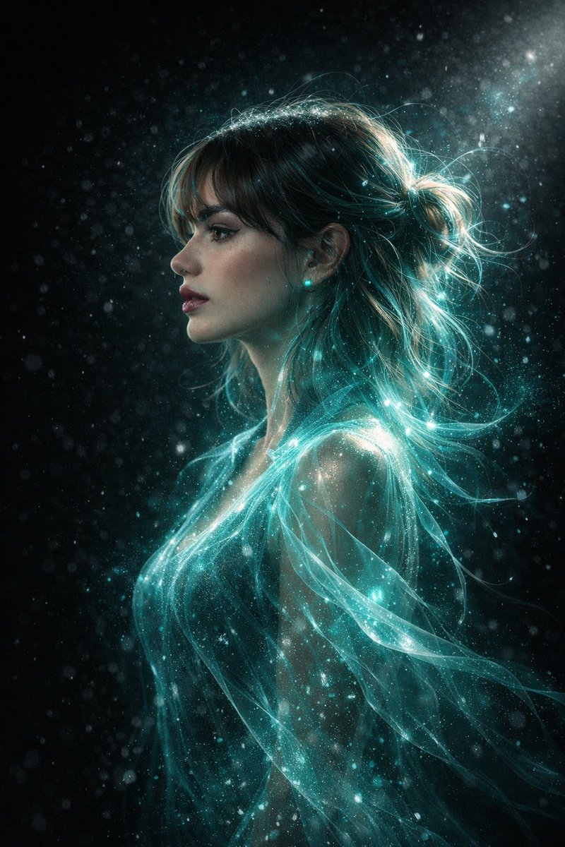 Mystical Woman Teal Stardust preview